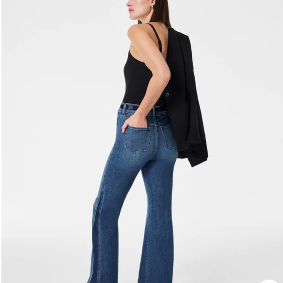 SPANX NWT Flare Jeans, Mixed Wash. Medium. - Picture 2 of 11